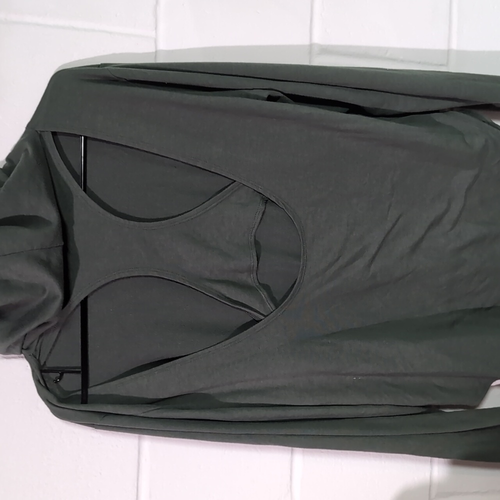 Master Yoga You Must. Hoodie With Cutout Back Design - Picture 3 of 4